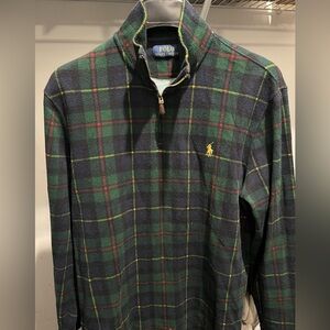 Polo Ralph Lauren Plaid Quarter-Zip Pullover Medium